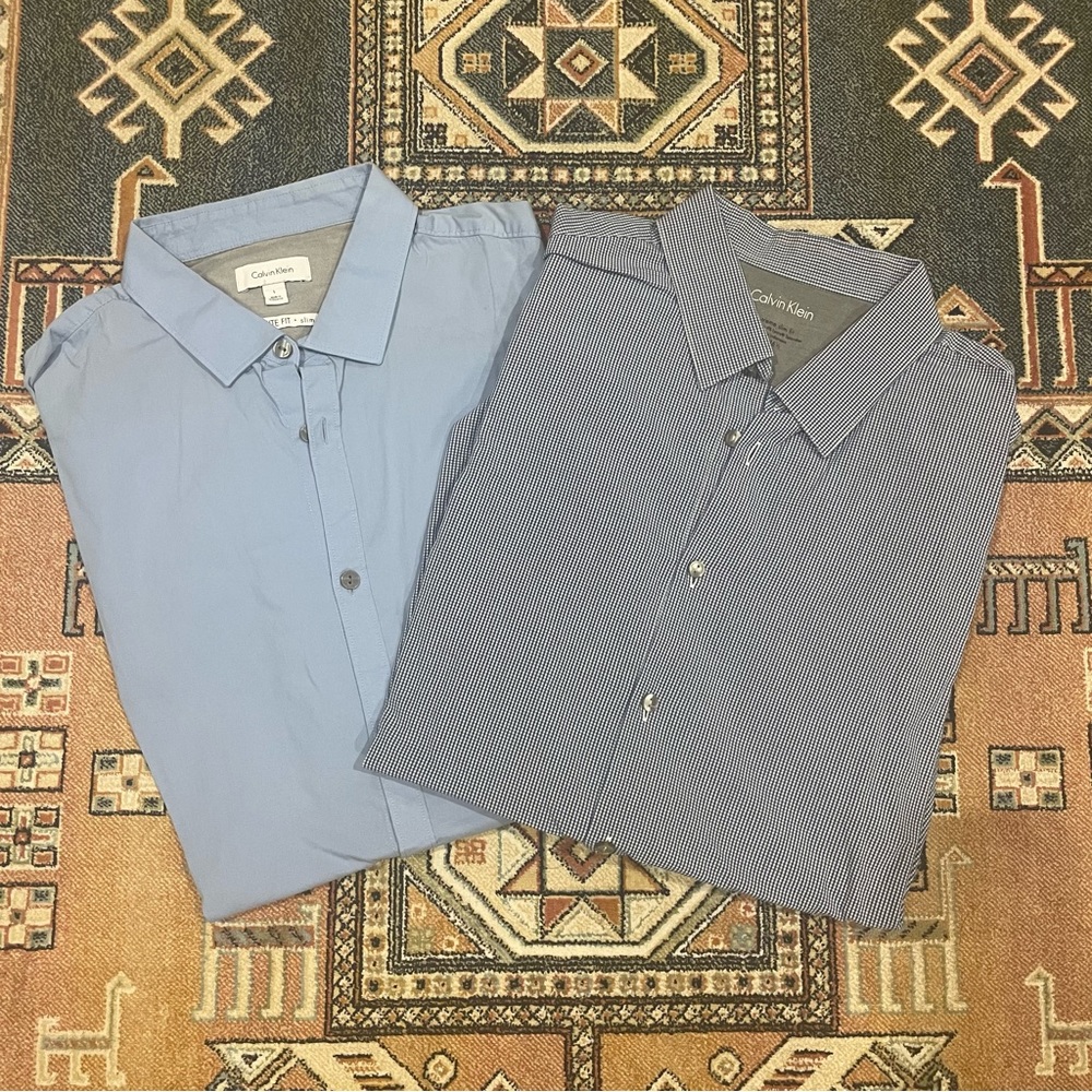 Lot of 2 Calvin Klein Dress Shirts
